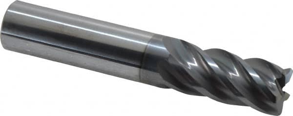 Niagara Cutter - 5/8", 5 Flute, Single End, Solid Carbide, 0.06" Corner Radius End Mill - 3-1/2" OAL, 40° Helix, Right Hand Flute, 1-1/4" LOC, Right Hand Cut - Americas Industrial Supply