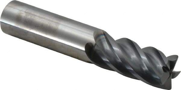 Niagara Cutter - 3/4", 5 Flute, Single End, Solid Carbide, 0.03" Corner Radius End Mill - 4" OAL, 40° Helix, Right Hand Flute, 1-1/2" LOC, Right Hand Cut - Americas Industrial Supply