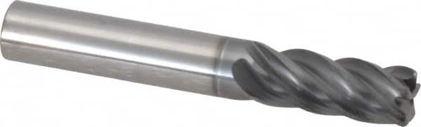 Niagara Cutter - 3/8", 5 Flute, Single End, Solid Carbide, 0.045" Corner Radius End Mill - 2-1/2" OAL, 40° Helix, Right Hand Flute, 7/8" LOC, Right Hand Cut - Americas Industrial Supply