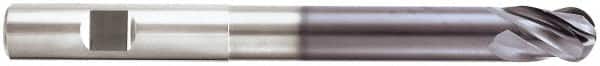 Niagara Cutter - 1/2", 4 Flute, Single End, Solid Carbide, 0.03" Corner Radius End Mill - 4" OAL, Right Hand Flute, 5/8" LOC, Right Hand Cut, 2-1/8" Extended Reach - Americas Industrial Supply