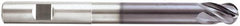 Niagara Cutter - 1/2", 4 Flute, Single End, Solid Carbide, 0.03" Corner Radius End Mill - 4" OAL, Right Hand Flute, 5/8" LOC, Right Hand Cut, 2-1/8" Extended Reach - Americas Industrial Supply