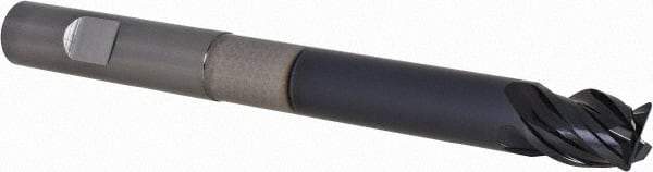 Niagara Cutter - 1/2", 4 Flute, Single End, Solid Carbide, 0.03" Corner Radius End Mill - 5" OAL, Right Hand Flute, 5/8" LOC, Right Hand Cut, 3-1/8" Extended Reach - Americas Industrial Supply