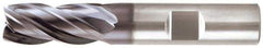Niagara Cutter - 1", 2" LOC, 1" Shank Diam, 5" OAL, 4 Flute, Solid Carbide Square End Mill - Single End, AlCrN Finish, Spiral Flute, Variable° Helix, Centercutting, Right Hand Cut, Right Hand Flute, Series STS430 - Americas Industrial Supply