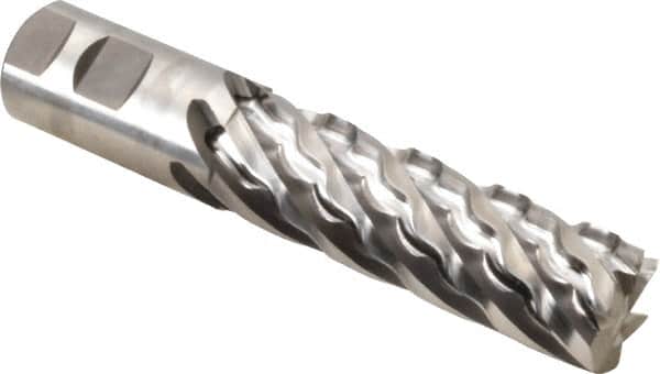 Niagara Cutter - 1-1/4", 6 Flute, Single End, Cobalt, Corner Chamfer End Mill - 6-1/2" OAL, Right Hand Flute, 4" LOC, Right Hand Cut - Americas Industrial Supply