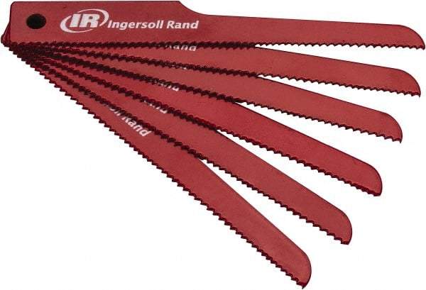 Ingersoll-Rand - 4" Long x 1/2" Thick, Bi-Metal Reciprocating Saw Blade - Scroll Profile, 10 to 14 TPI, Toothed Edge - Americas Industrial Supply
