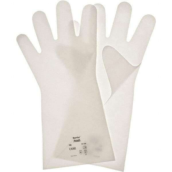 Ansell - 2.5 mil Thick, Chemical Resistant Gloves - White - Americas Industrial Supply