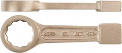 Ampco - 24mm 12 Point Striking Box Wrench - Single End, 6" OAL, Aluminum Bronze, Polished Finish - Americas Industrial Supply