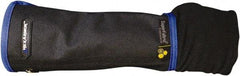 HexArmor - Size L, Gray/Black SuperFabric Arm Guard Sleeve - 8" Long Sleeve, Cut Resistance Level 5, Snaps at Wrist, Made with Thumb Hole - Americas Industrial Supply
