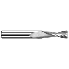 Corner Radius End Mill: 3/16″ Dia, 0.57″ LOC, 0.01″ Radius, 2 Flutes, Solid Carbide 2″ OAL, 3/16″ Shank Dia, 20 ° Helix, Bright/Uncoated, Corner Radius End