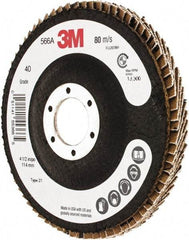 3M - Flap Disc - Cloth Backing, Arbor Attaching System - Americas Industrial Supply