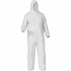 KleenGuard - Size XL Polypropylene General Purpose Coveralls - White, Zipper Closure, Elastic Cuffs, Elastic Ankles, Serged Seams - Americas Industrial Supply