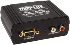 Tripp-Lite - Converter Adapter - HDMI Male Connector, Black, Use with Cabling and Video Applications - Americas Industrial Supply