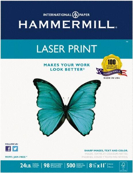 Hammermill - White Copy Paper - Use with Laser Printers, Copiers, Offset Presses, Spirit Duplicators - Americas Industrial Supply