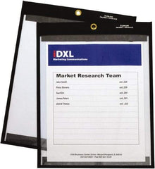 C-LINE - 25 Piece Black/Clear Shop Ticket Holder - 12" High x 9" Wide - Americas Industrial Supply