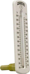 Winters - 40 to 280°F, Industrial Thermometer with Standard Thermowell - 1 Inch Immersion Length, 2 Inch Stem Length, 8 Inch Long, 1/2 Inch Thread - Americas Industrial Supply