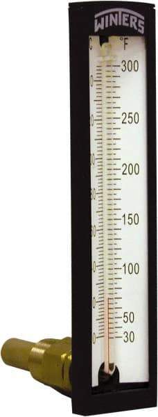 Winters - 30 to 300°F, Industrial Thermometer with Standard Thermowell - 2 Inch Immersion Length, 1-7/8 Inch Stem Length, 6 Inch Long, 1/2 Inch Thread - Americas Industrial Supply