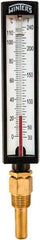 Winters - 30 to 240°F, Industrial Thermometer with Standard Thermowell - 2 Inch Immersion Length, 1.825 Inch Stem Length, 10 Inch Long, 1/2 Inch Thread - Americas Industrial Supply