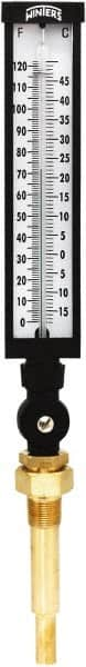 Winters - -15 to 120°F, Industrial Thermometer with Standard Thermowell - 5 Inch Immersion Length, 6 Inch Stem Length, 20 Inch Long, 3/4 Inch Thread - Americas Industrial Supply