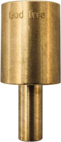 Winters - 2.01 Inch Overall Length, 3/4 Inch Thread, Brass Thermowell - 0.8 Inch Insertion Length - Americas Industrial Supply