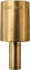 Winters - 2.01 Inch Overall Length, 3/4 Inch Thread, Brass Thermowell - 0.8 Inch Insertion Length - Americas Industrial Supply