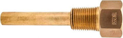 Winters - 4-1/2 Inch Overall Length, 1/2 Inch Thread, Brass Thermowell - 2-1/2 Inch Insertion Length - Americas Industrial Supply