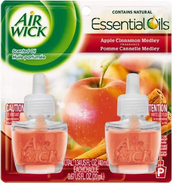 Air Wick - 0.67 oz Air Freshener Dispenser Refill - Apple Cinnamon, Compatible with Air Wick Oil Warmers - Americas Industrial Supply