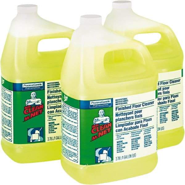 Mr. Clean - 1 Gal Bottle Cleaner - Use on Ceramic Tile, Laminate Surfaces, Linoleum, Quarry Tile, Cement, Concrete, Vinyl Tile, Terra Cotta, Terrazzo, Vinyl Composite Tile (VCT) - Americas Industrial Supply