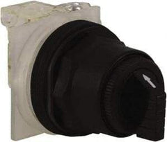Schneider Electric - 1.18 Inch Mount Hole, 3 Position, Knob and Pushbutton Operated, Selector Switch - Black, Maintained (MA), Anticorrosive, Weatherproof, Dust and Oil Resistant - Americas Industrial Supply
