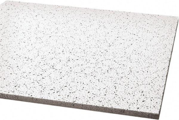 Armstrong World - 24" Long x 24" Wide, Wet-Formed Mineral Fiber Acoustic Ceiling Tile - ASTM E1264 Specification, White - Americas Industrial Supply
