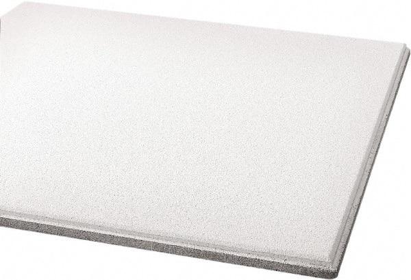 Armstrong World - 24" Long x 24" Wide, Wet-Formed Mineral Fiber Acoustic Ceiling Tile - ASTM E1264 Specification, White - Americas Industrial Supply