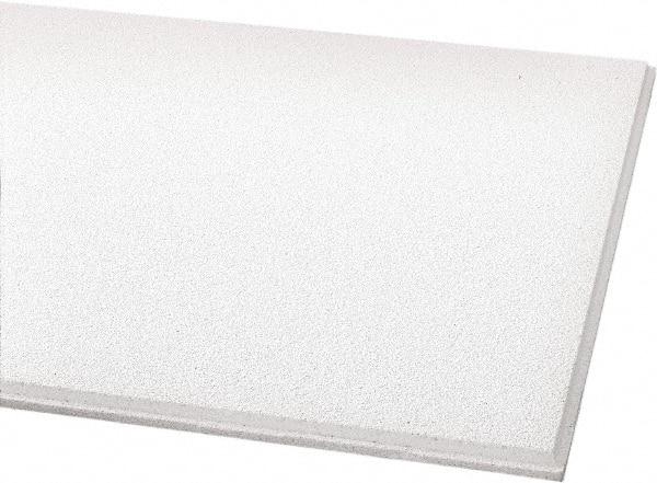 Armstrong World - 24" Long x 24" Wide, Wet-Formed Mineral Fiber Acoustic Ceiling Tile - ASTM E1264 Specification, White - Americas Industrial Supply