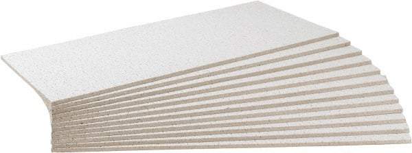 Armstrong World - 24" Long x 24" Wide, Wet-Formed Mineral Fiber Acoustic Ceiling Tile - ASTM E1264 Specification, White - Americas Industrial Supply