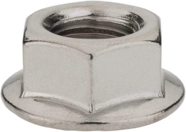 Monroe Engineering Products - 1/2-13 304 Steel Hex Flange Lock Nut - 3/4" Width Across Flats, 1/2" High - Americas Industrial Supply