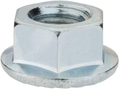 Monroe Engineering Products - M12x1.75 Grade 8 Steel Hex Flange Lock Nut - 12mm High, Zinc-Plated Finish - Americas Industrial Supply