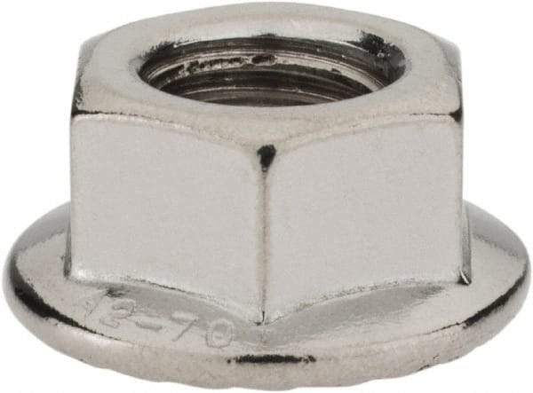 Monroe Engineering Products - M12x1.75 304 Steel Hex Flange Lock Nut - 12mm High - Americas Industrial Supply