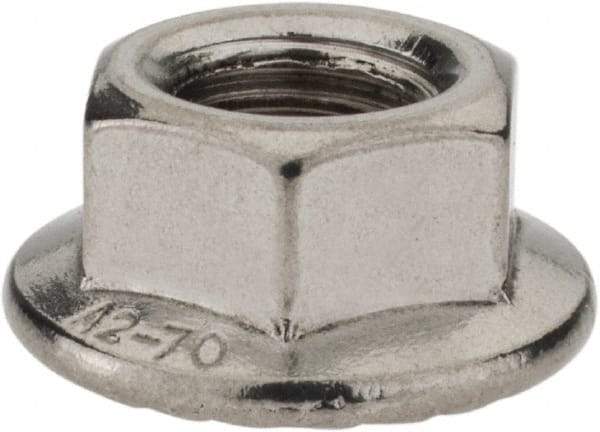 Monroe Engineering Products - M10x1.50 304 Steel Hex Flange Lock Nut - 10mm High - Americas Industrial Supply