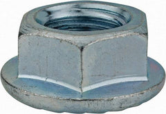 Monroe Engineering Products - 3/4-10 Grade 8 Steel Hex Flange Lock Nut - 1-1/8" Width Across Flats, 3/4" High, Zinc-Plated Finish - Americas Industrial Supply