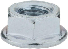 Monroe Engineering Products - M6x1.00 Grade 8 Steel Hex Flange Lock Nut - 6mm High, Zinc-Plated Finish - Americas Industrial Supply