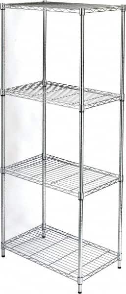 Quantum Storage - 4 Shelf Wire Shelving Unit - 30" Wide x 18" Deep x 72" High, - Americas Industrial Supply