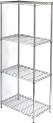 Quantum Storage - 4 Shelf Wire Shelving Unit - 30" Wide x 18" Deep x 72" High, - Americas Industrial Supply