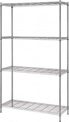 Quantum Storage - 4 Shelf Wire Shelving Unit - 36" Wide x 18" Deep x 72" High, - Americas Industrial Supply