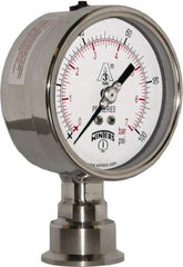 Winters - 4" Dial, 1-1/2 Thread, 0-100 Scale Range, Pressure Gauge - Lower Connection Mount, Accurate to 0.01% of Scale - Americas Industrial Supply