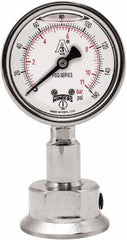 Winters - 2-1/2" Dial, 1-1/2 Thread, 0-160 Scale Range, Pressure Gauge - Lower Connection Mount, Accurate to 1.5% of Scale - Americas Industrial Supply