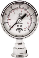 Winters - 4" Dial, 1-1/2 Thread, 0-160 Scale Range, Pressure Gauge - Lower Connection Mount, Accurate to 0.01% of Scale - Americas Industrial Supply
