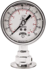 Winters - 4" Dial, 2 Thread, 0-100 Scale Range, Pressure Gauge - Lower Connection Mount, Accurate to 0.01% of Scale - Americas Industrial Supply