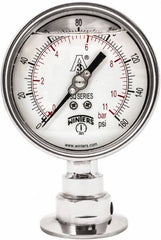 Winters - 4" Dial, 2 Thread, 0-160 Scale Range, Pressure Gauge - Lower Connection Mount, Accurate to 0.01% of Scale - Americas Industrial Supply