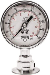 Winters - 4" Dial, 2 Thread, 0-200 Scale Range, Pressure Gauge - Lower Connection Mount, Accurate to 0.01% of Scale - Americas Industrial Supply