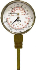 Winters - 3" Dial, 1/2 Thread, 0-200 Scale Range, Pressure Gauge - Lower Connection Mount, Accurate to 0.03% of Scale - Americas Industrial Supply