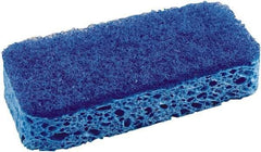 SOS - 4-1/2" Long x 2-1/2" Wide x 0.09" Thick Scouring Sponge - Heavy-Duty, Dark Blue/Light Blue - Americas Industrial Supply