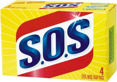 SOS - Steel Wool Scouring Soap Pad - Heavy-Duty, Blue/Gray - Americas Industrial Supply